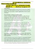 ATI RN MEDICAL SURGICAL PROCTORED EXAMS 25 LATEST MULTIPLE VERSIONS EXAMS GRADE A+ Medical Surgical ATI Lyme Disease A nurse is providing teaching to a client who has a severe form of stage II Lyme disease. Understanding of the patient teaching. ANS: My j