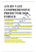 ATI RN VATI COMPREHENSIVE PREDICTOR 2019 FORM B A nurse is assessing a client who received 2 units of packed RBCs 48 hrs ago. Which of the followingfindings should indicate to the nurse that the therapy has been effective? Correct Answer hemoglobin 14.9 g