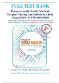 Test Bank - Focus on Adult Health: Medical-Surgical Nursing 2nd Edition by Linda Honan ISBN 9781496349286