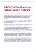 Bundle For CPCU 553 Exam Questions with Correct Answers