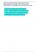 ATI RN CONCEPT BASED ASSESSMENT LEVEL 1 - PROCTORED EXAM FOR LEVEL 1 TEST BANK (QUESTIONS & ANSWERED) WITH RATIONALES 2024