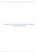 Advanced Practice Nursing: Essentials for Role Development 4th Edition Joel Test Bank