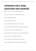 UPGRADED ANCC AGNp QUESTIONS AND ANSWERS 