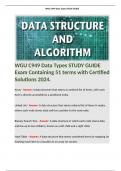 WGU C949 Data Types STUDY GUIDE Exam Containing 51 terms with Certified Solutions 2024. 