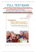 FULL TEST BANK For Davis Advantage for Pediatric Nursing: The Critical Components of Nursing Care 2nd Edition by Kathryn Rudd DNP RN C-NIC C-NPT and Diane Kocisko DNP RN NPD-BC CPN | Oct 16, 2018 Question And Answers.