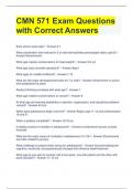 CMN 571 Exam Questions with Correct Answers