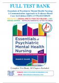 Test Bank - Essentials of Psychiatric Mental Health Nursing: A Communication Approach to Evidence-Based Care 3rd Edition by Elizabeth M. Varcarolis 