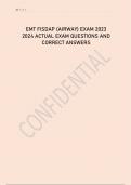 EMT FISDAP (AIRWAY) EXAM 2023 2024 ACTUAL EXAM QUESTIONS AND CORRECT ANSWERS