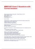 MMSC407 Exam 2 Questions with Correct Answers 