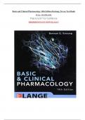 Test Bank for Basic and Clinical Pharmacology 14th Edition by Bertram Katzung, All Chapters 1-64 Q&A with Rationales | Complete Guide A+