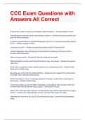 Bundle For CCC Exam Questions with Answers All Correct