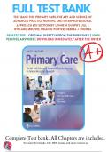 Test Bank for Primary Care: The Art and Science of Advanced Practice Nursing and Interprofessional Approach 6th Edition  Dunphy | 9781719644655 | Chapter 1-88 |All Chapters with Answers and Rationals . 