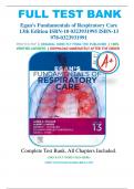 Test Bank for Egan's Fundamentals of Respiratory Care 13th Edition by James K. Stoller, Albert J. Heuer, David L. Vines, Robert L. Chatburn & Eduardo Mireles-Cabodevila, A+ guide.