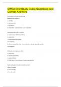 CWEA EI 2 Study Guide Questions and Correct Answers