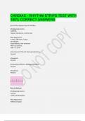 CARDIAC - RHYTHM STRIPS TEST WITH 100% CORRECT ANSWERS