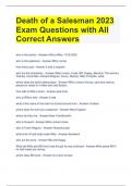 Death of a Salesman 2023 Exam Questions with All Correct Answers