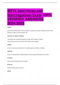 BEST REVIEW MPTC Interviews and Interrogations Exam 100%  VERIFIED ANSWERS  2024/2025