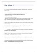 Fire Officer 1 Question and answers rated A+ 2023/2024