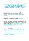 ARKANSAS AUCTIONEER EXAM 2024 ACTUAL EXAM 80 QUESTIONS AND CORRECT DETAILED ANSWERS WITH RATIONALES (VERIFIED ANSWERS) |ALREADY GRADED A+ 