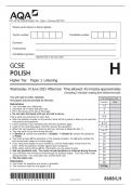 AQA GCSE POLISH Higher Tier Paper 1 Listening QP 2023