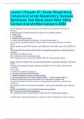 Lewis's Chapter 67: Acute Respiratory Failure And Acute Respiratory Distress Syndrome Test Bank exam With 100% Correct And Verified Answers 2024