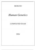 BIOM 503 HUMAN GENETICS COMPLETED EXAM 2024.,