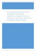 Test Bank For Advanced Health Assessment and Clinical Diagnosis in Primary Care, 6th Edition by Joyce Dains, Linda Ciofu Baumann, Pamela Scheibel