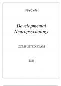 PSYC 676 DEVELOPMENTAL NEUROPSYCHOLOGY