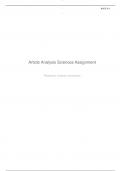 Article Analysis: Sciences Assignment College Students' Physical Activity and Health- Related Quality of Life: An Achievement Goal Perspective A+