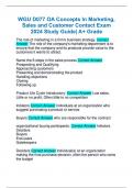 wgu d077 oa concepts In marketing, sales and customer contact exam 2024 study guide| A+ Grade