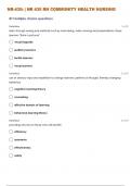 NR 435 RN COMMUNITY HEALTH NURSING MODULE 1 QUESTIONS WITH 100% CORRECT ANSWERS| GRADED A+