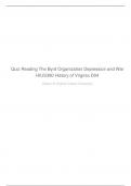 Quiz Reading The Byrd Organization Depression and War HIUS390 History of Virginia D04  History of Virginia (HIUS 390) A+