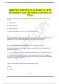 NBSTSA CST Practice Exam A (175 Questions and Answers) Graded A-Plus