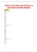 NIHSS ALL TEST GROUP A&C PATIENT’S 1-6 2023 UPDATED PASSING ANSWERS.