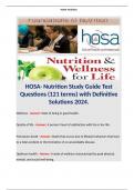 HOSA- Nutrition Study Guide  Combination Bundle. 