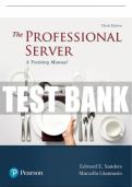 Test Bank For Professional Server, The: A Training Manual 3rd Edition All Chapters - 9780137402663