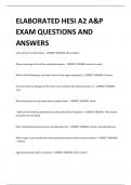 ELABORATED HESI A2 A&P EXAM QUESTIONS AND ANSWERS 