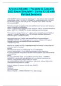 Arizona Adjuster - Property & Casualty 2023 Exam Simulator - Series 13-36 with Verified Solutions