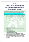 ATLS10 2019/2020 Post-Test  ATLS10 Exam Questions With  100% Verified Answers