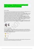 Embryology Embryonic Folding test with 100% correct answers