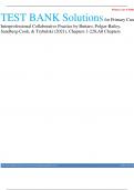 TEST BANK Solutions for Primary Care: Interprofessional Collaborative Practice by Buttaro, Polgar-Bailey, Sandberg-Cook, & Trybulski (2021), Chapters 1-228,All Chapters