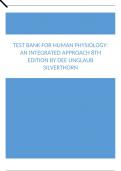 Test Bank For Lippincott Illustrated Reviews Pharmacology 7tTest bank for High Acuity NursTest bTest bank for Human Physiology An Integrated Approach 8th Edition by Dee Unglaub Silverthorn