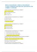 HESI A2 GRAMMAR 2 // HESI A2 GRAMMAR 2 LATEST VERSIONS 2023-2024 150+ QUESTIONS AND CORRECT ANSWERS  1. WHICH SENTENCE IS GRAMMATICALLY CORRECT? 