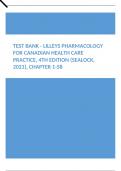 Test Bank - Lilleys Pharmacology for Canadian Health Care Practice, 4th Edition (Sealock, 2021), Chapter 1-58