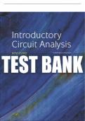 Test Bank For Introductory Circuit Analysis 13th Edition All Chapters - 9780133923605