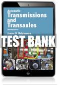 Test Bank For Automatic Transmissions and Transaxles 7th Edition All Chapters - 9780137408429