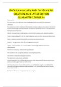 ISACA Cybersecurity Audit Certificate ALL SOLUTION 2023/24 LATEST EDITION GUARANTEED GRADE A+