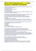 CRJU 4100 Victimology Ch. 1 - 5 Quiz Questions GRADED A UPDATED