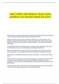   UNE CHEM 1005 Midterm Study Guide questions and answers latest top score.