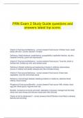   PRN Exam 2 Study Guide questions and answers latest top score.